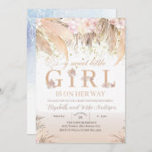 Boho Girl Baby Shower Einladung (Vorne/Hinten)