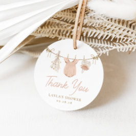 Boho Girl Clothesline Baby Shower Fevor Tags Geschenkanhänger