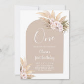 Boho Girl Einladung zum Geburtstag (Vorderseite)