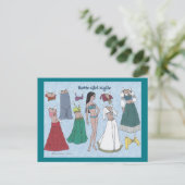 BoHo Girl Kylie Paper Doll Postkarte (Stehend Vorderseite)