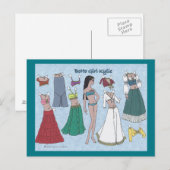 BoHo Girl Kylie Paper Doll Postkarte (Vorne/Hinten)
