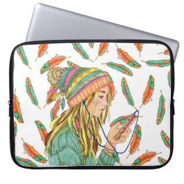 Boho Girl Laptop Sleeve