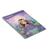 Boho Girl Lila "Choose Kindness" Notizblock (Rechte Seite)