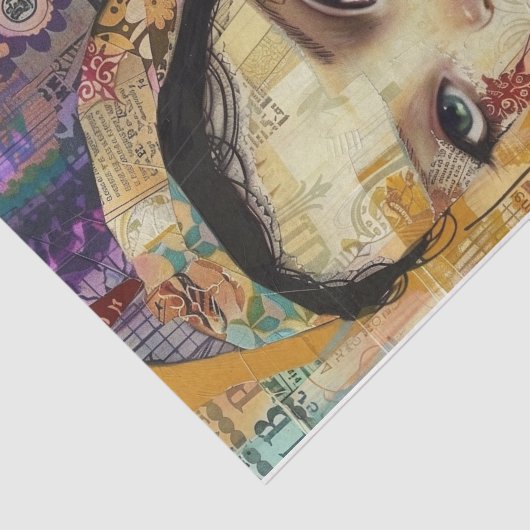 BOHO GIRL MIXED MEDIA DECOUPAGE TISSUPAPIER SEIDENPAPIER (Ausschnitt)