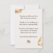 Boho Girl Outfit Babydusche Danke (Rückseite)