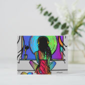 BOHO GIRL Postkarten (Stehend Vorderseite)