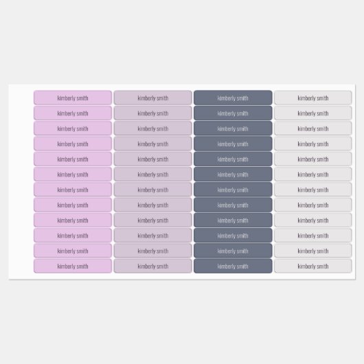 Boho Girl School Name Labels Etiketten (Blatt)