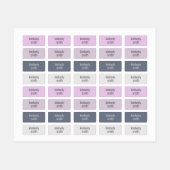 Boho Girl School Name Labels Etiketten (Blatt)
