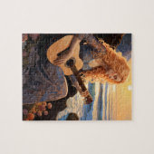 BoHo Girl spielt Gitarre Puzzle (Horizontal)