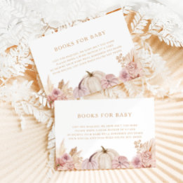 Boho Girls Pampas Grass Pumpkin Baby Shower Begleitkarte