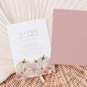 Boho Girls Pampas Grass Pumpkin Baby Shower Einladung