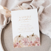 Boho Girls Pampas Grass Pumpkin Baby Shower Einladung