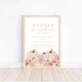 Boho Girls Pampas Grass Pumpkin Begrüßungszeichen Poster