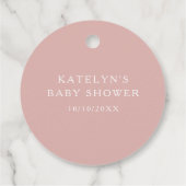 Boho Girls Pampas Grass Pumpkin Custom Circle Geschenkanhänger (Rückseite)