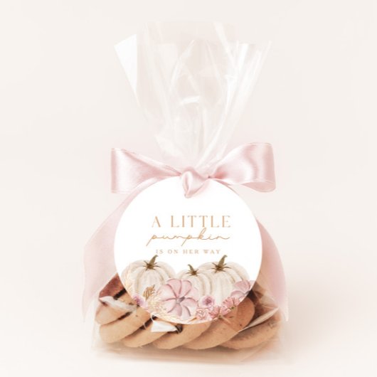 Boho Girls Pampas Grass Pumpkin Custom Circle Geschenkanhänger