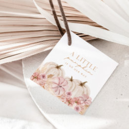 Boho Girls Pampas Grass Pumpkin Custom Geschenkanhänger