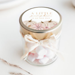 Boho Girls Pampas Grass Pumpkin Custom Runder Aufkleber