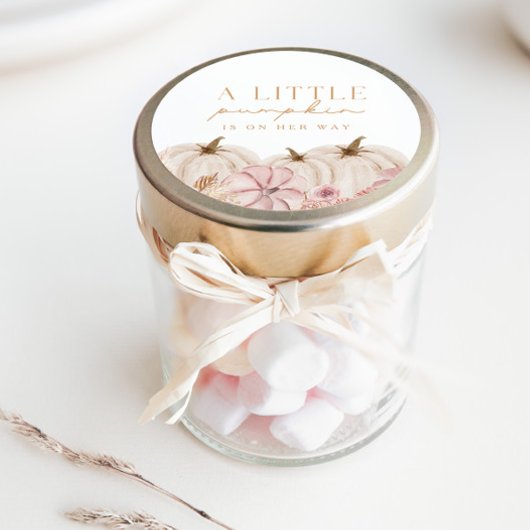 Boho Girls Pampas Grass Pumpkin Custom Runder Aufkleber