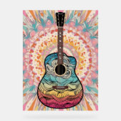Boho-Gitarre Acrylschild (Vorderseite)