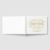 Boho Glam Wedding ist ein elegantes White and Gold Gästebuch (Voll)