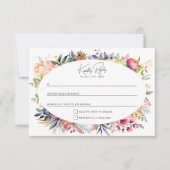 Boho glam wedding RSVP - Aquarellbäume Karte (Vorderseite)