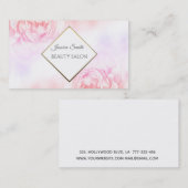 Boho Glamour elegante, elegante Wasserfarbenperle Visitenkarte (Vorne/Hinten)