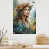 Boho Glamour Woman Poster (Küche)