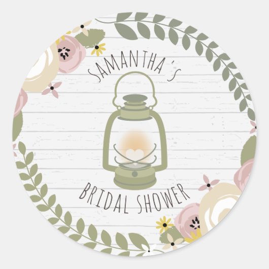 Boho Glamping Brautparty - Dusty Runder Aufkleber (Vorderseite)