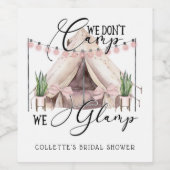 Boho Glamping Brautparty Weinmarken Weinetikett (Einzelnes Label)