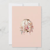 Boho Glamping Party Pink Elegant Einladung (Rückseite)