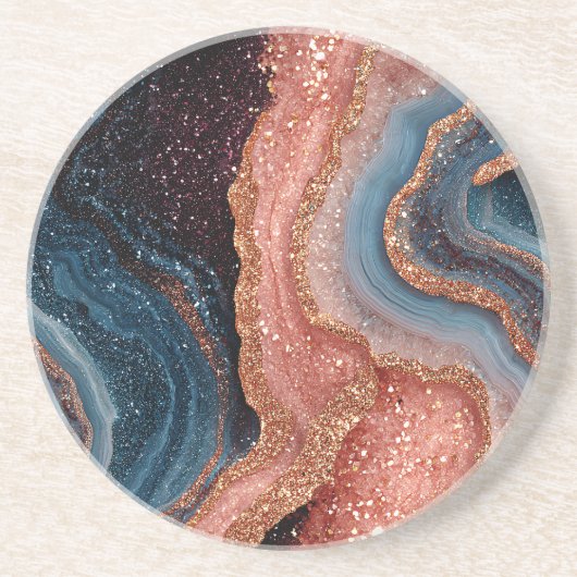 Boho Glitter-Achat-Getränkeuntersetzer Getränkeuntersetzer (Vorne)