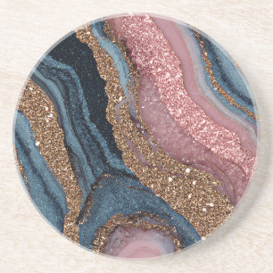Boho Glitter-Achat-Getränkeuntersetzer Getränkeuntersetzer