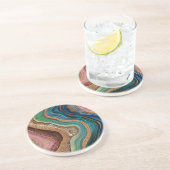 Boho Glitter-Achat-Getränkeuntersetzer Getränkeuntersetzer (Seite)