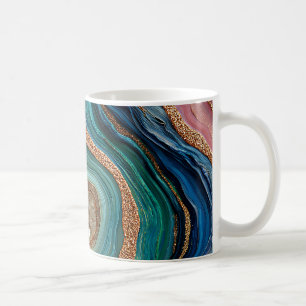 Boho Glitter Achat Kaffeetasse