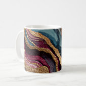 Boho Glitter Achat Kaffeetasse (Vorderseite Links)