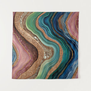 Boho Glitter-Achat-Tapete Wandteppich