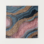 Boho Glitter Achat Wandteppich (Vorderseite (Horizontal))