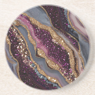 Boho Glitter Agat Untersetzer