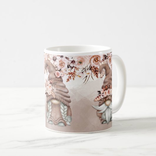 Boho-Gnome Keramikbecher Kaffeetasse (VorderseiteRechts)