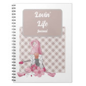 Boho Gnome Lovin' Life Notizblock (Vorderseite)