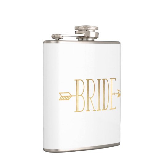 Boho Gold Arrow Bride Flask Flachmann (Rechts)