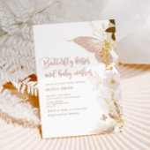 Boho gold Butterfly küsst Babydusche Einladung