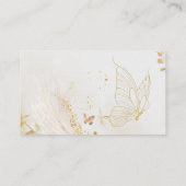 Boho Gold Butterfly-Schmetterlingsschein Begleitkarte (Rückseite)