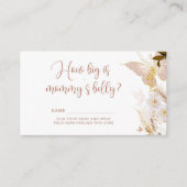 Boho gold Butterfly wie groß ist Mama's Bauch Begleitkarte (Vorderseite)