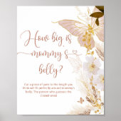Boho gold Butterfly wie groß ist Mama's Bauchspiel Poster (Vorne)