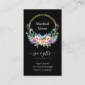 Boho Gold Crystal Cluster Blume präsentiert Geschä Visitenkarte (Vorderseite)