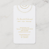 *~* Boho Gold Geometric Mandala Heilige Geometrie Visitenkarte (Rückseite)