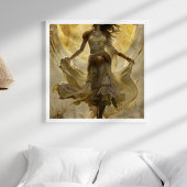 Boho Gold Goddess Ästhetische Wand Kunst