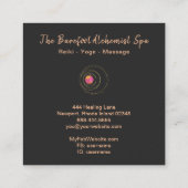 *~* Boho Gold Heilige Geometrie Mondmond Luna Quadratische Visitenkarte (Rückseite)