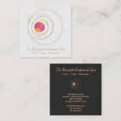 *~* Boho Gold Heilige Geometrie Mondmond Luna Quadratische Visitenkarte (Vorne/Hinten)